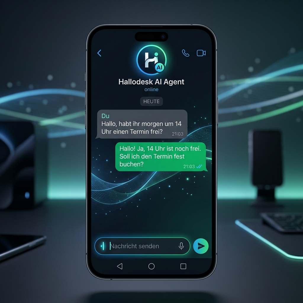 WhatsApp KI-Agent Mockup Screenshot