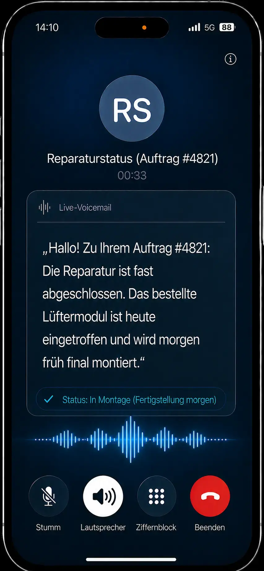 Reparaturstatus & Ersatzteil-Auskunft